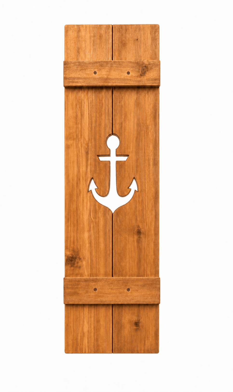 Anchor shutter in cedar finish