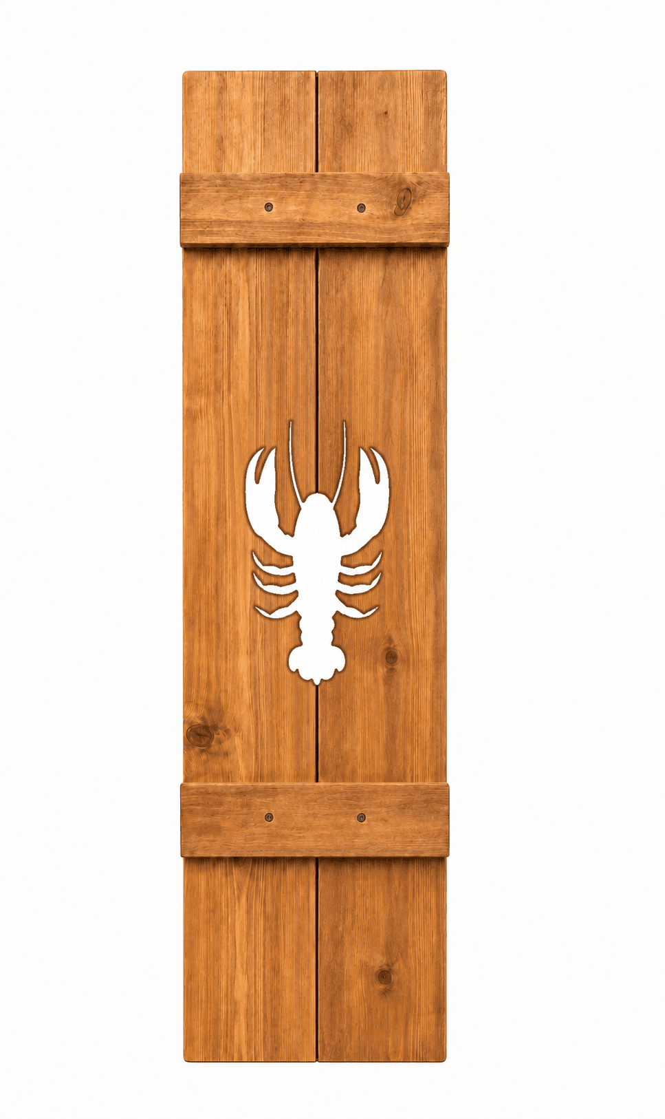 Lobster shutter in cedar finish
