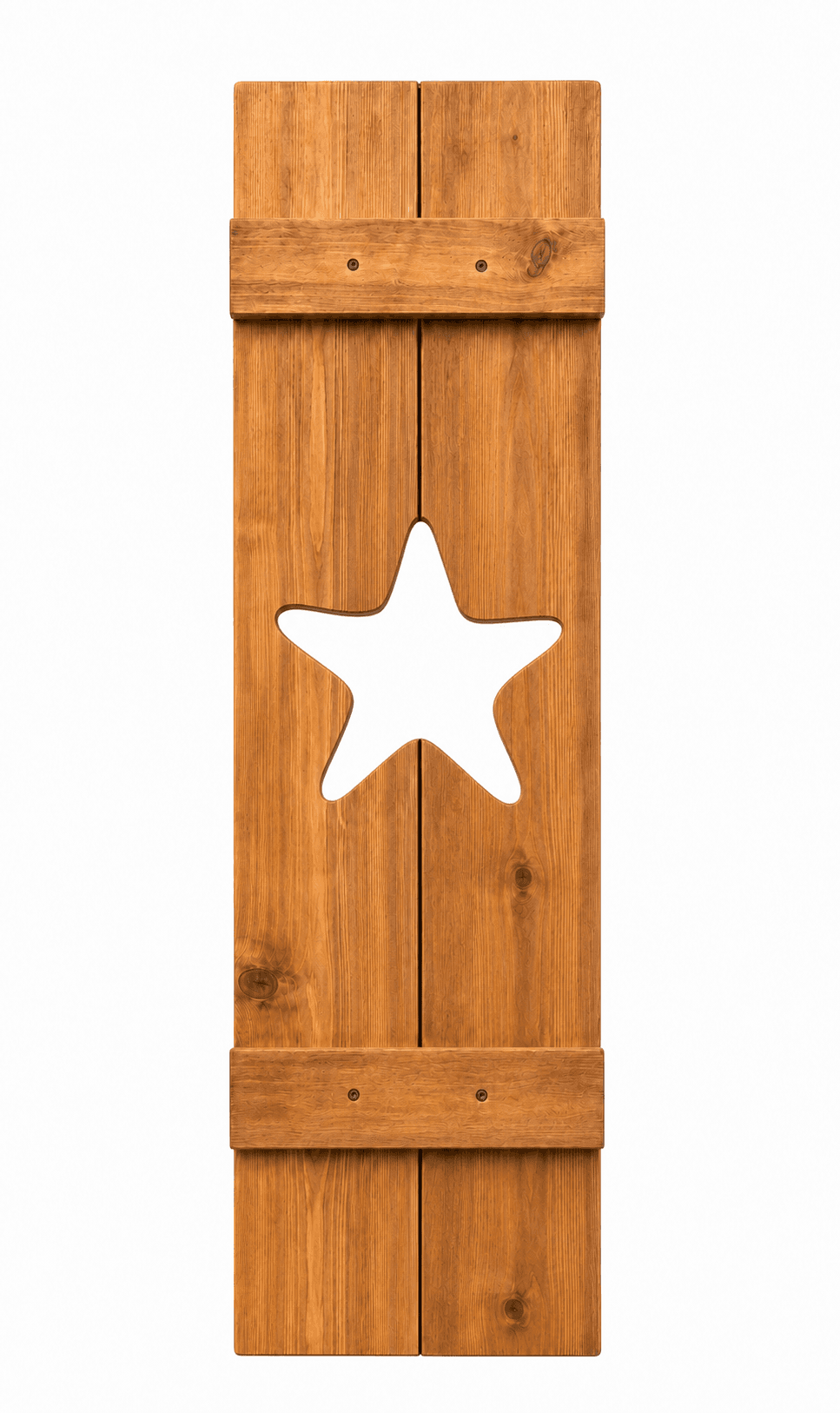 Starfish shutter in cedar finish